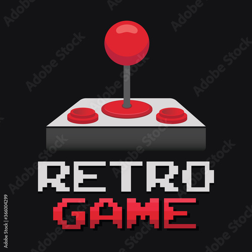 Joystick controller arcade vector
