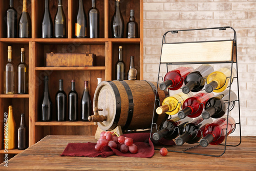 Holder with bottles of wine...
