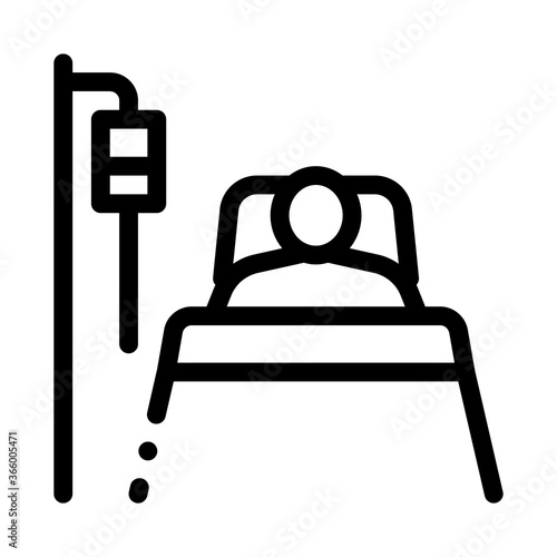 patient in resuscitation icon vector. patient in resuscitation sign. isolated contour symbol illustration