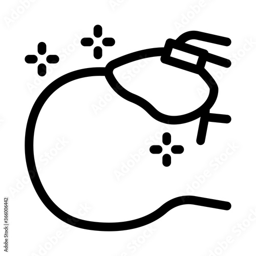 patient anesthesia icon vector. patient anesthesia sign. isolated contour symbol illustration