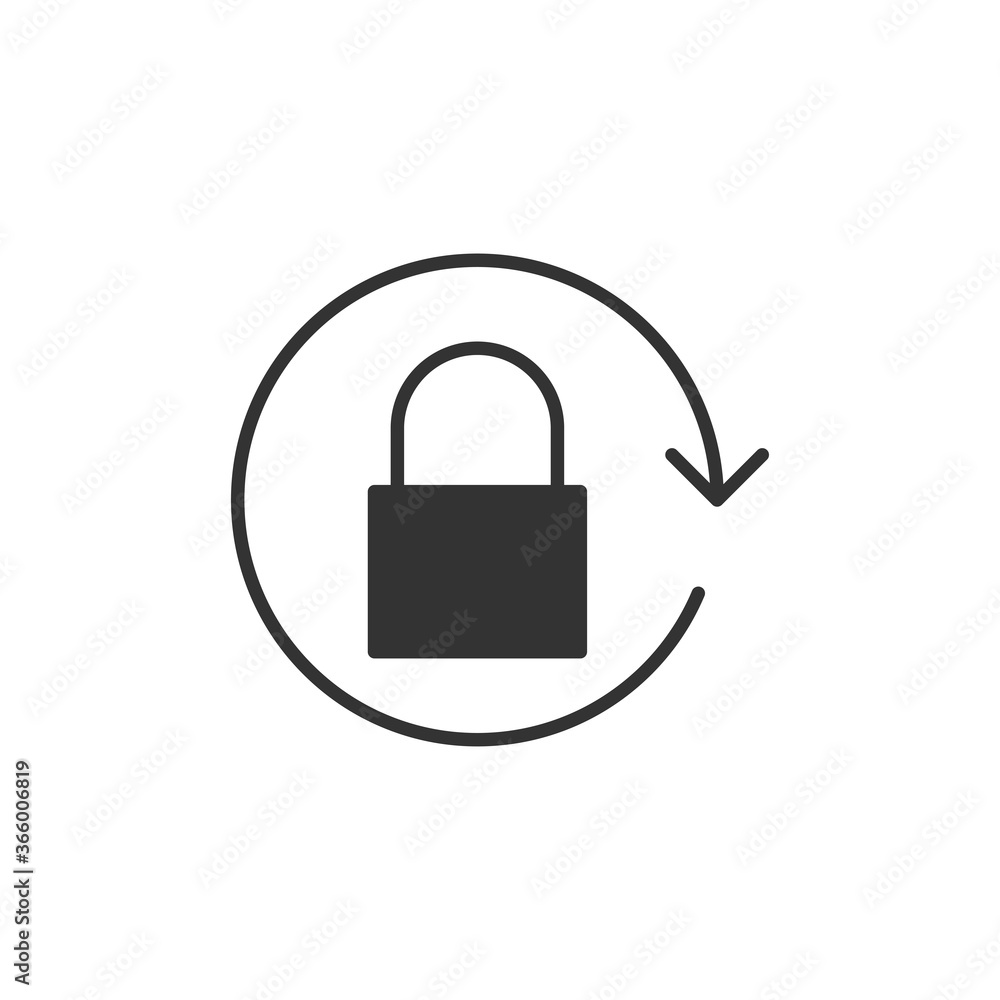 Lock reload icon. Reset password symbol modern, simple, vector, icon for website design, mobile app, ui. Vector Illustration Lock reload icon. Reset password symbol modern, simple, vector, icon for website design, mobile app, ui. Vector Illustration
