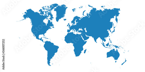 Fototapeta Naklejka Na Ścianę i Meble -  Blue World Map Vector illustration