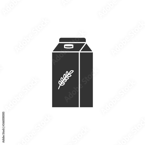 Oat milk box icon. Milk package symbol modern, simple, vector, icon for website design, mobile app, ui. Vector Illustration