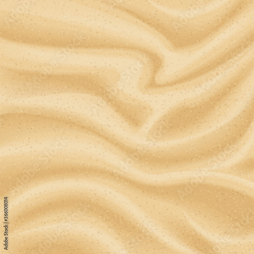 Vector background. Sand texture. Top view. Sandy beach for background. View from above.