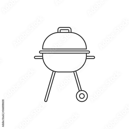 Barbecue icon. BBQ grill symbol modern, simple, vector, icon for website design, mobile app, ui. Vector Illustration