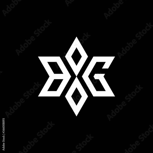 BG monogram logo with star shape and luxury style