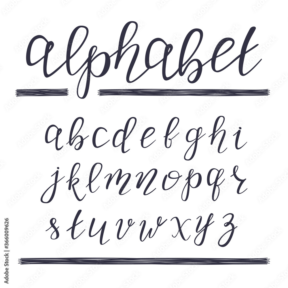 Hand drawn Latin alphabet Hand drawn Latin alphabet