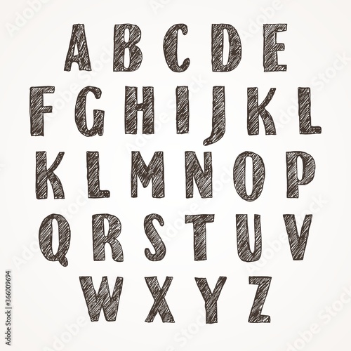 Doodle Latin alphabet
