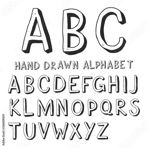 Doodle Latin alphabet