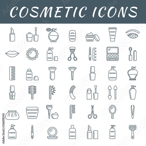 Outline cosmetic icons