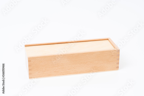 Wood box on white background © littlestocker