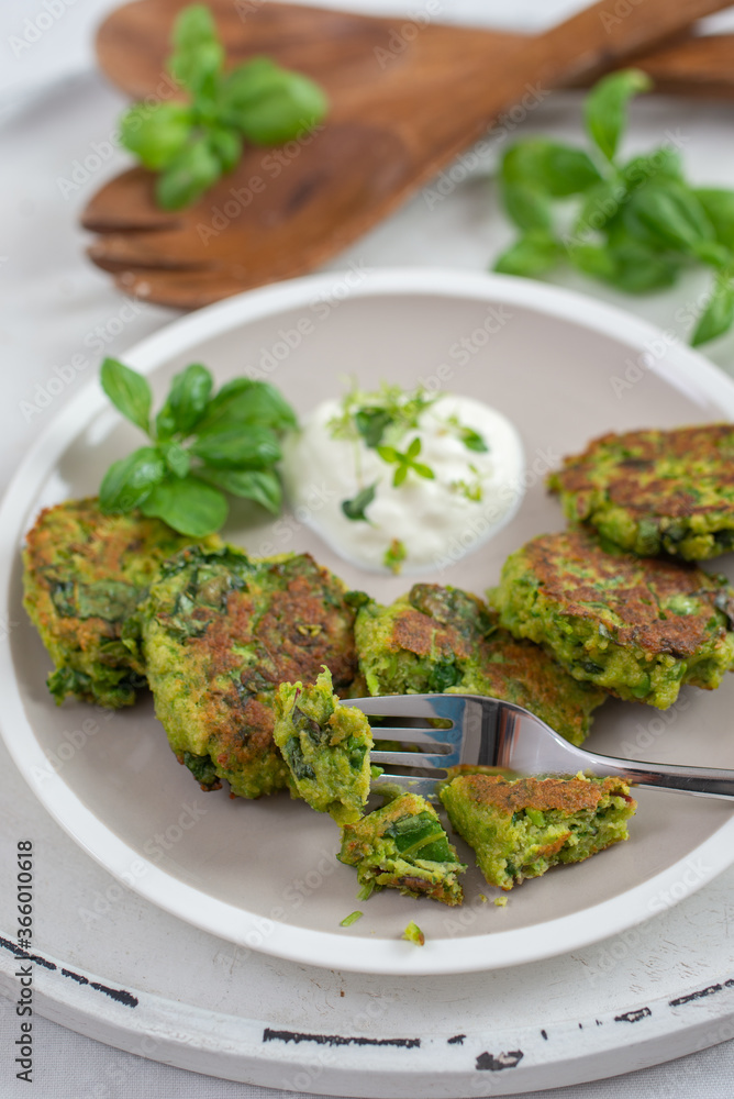 healthy home made vegan kale patties