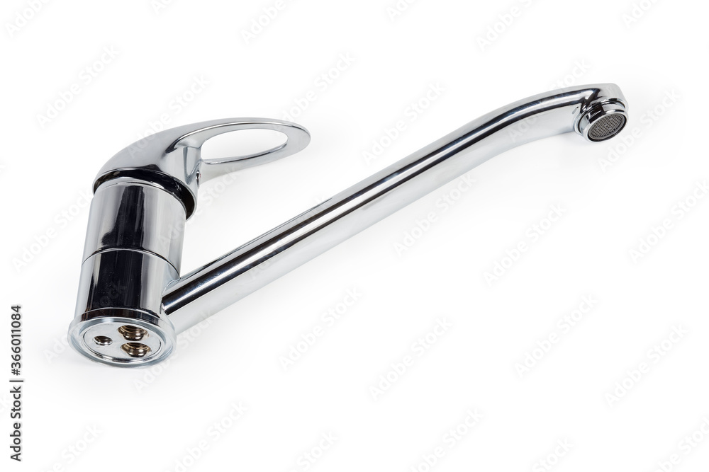Not mounted single handle mixer kitchen tap on white background Not mounted single handle mixer kitchen tap on white background