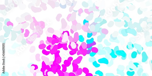 Light pink, blue vector template with abstract forms.
