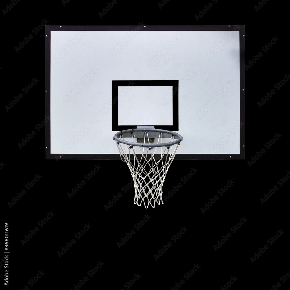 Basket on black background
