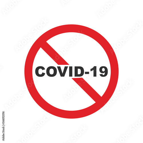 Stop coronavirus red sign. No covid-19 sign icon isolated on white background. Vector illustration. Free Download Stop coronavirus red sign. No covid-19 sign icon isolated on white background. Vector illustration. - GFXLoad