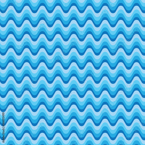 seamless pattern with blue waves