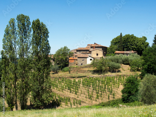 Italia,Toscana, zona del Chianti. il paese di Lamole. photo