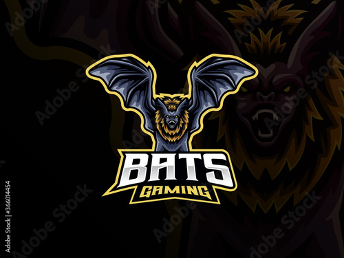 Bat mascot sport logo design