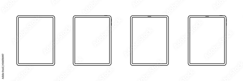 Tablet computer , tablet icon . New design of tablet in trendy style. Vector ipad illustration Tablet computer , tablet icon . New design of tablet in trendy style. Vector ipad illustration