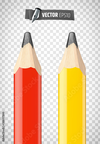 Crayons de charpentier vectoriels sur fond transparent