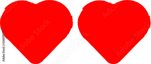 Set of Hearts . Grunge stamps collection.love Shapes for your design.Distressed symbols. Textured Valentine's Day signs.Vector illustration.