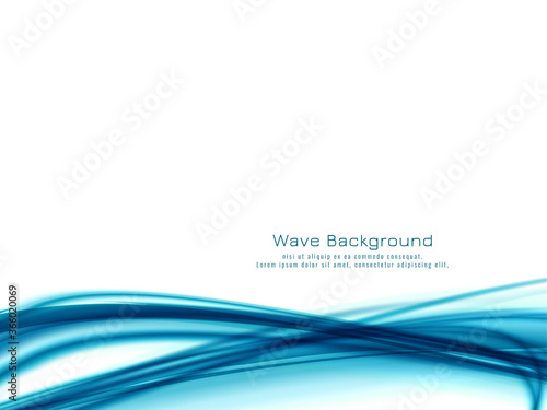 Abstract blue wave design background
