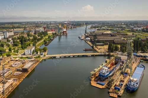 Obraz na płótnie shipbuilding industry ship building -Gdańsk, Poland w salonie