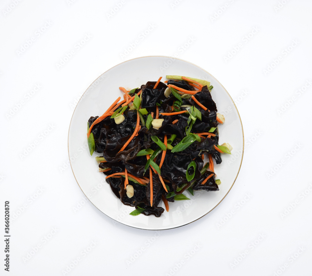 Fresh salad with chinese woody mushrooms Fresh salad with chinese woody mushrooms