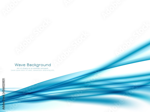 Abstract blue wave design elegant background