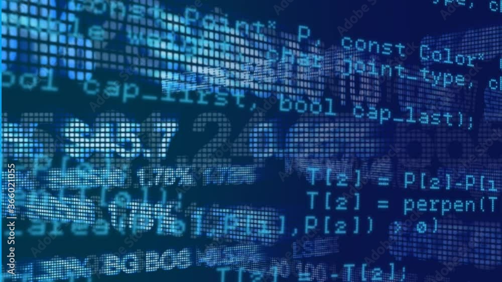 Data processing against blue background Data processing against blue background