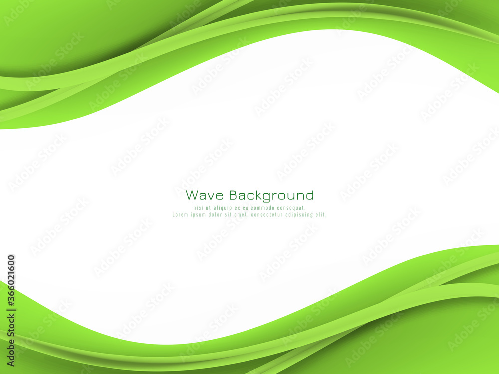 Abstract green color wave background Abstract green color wave background