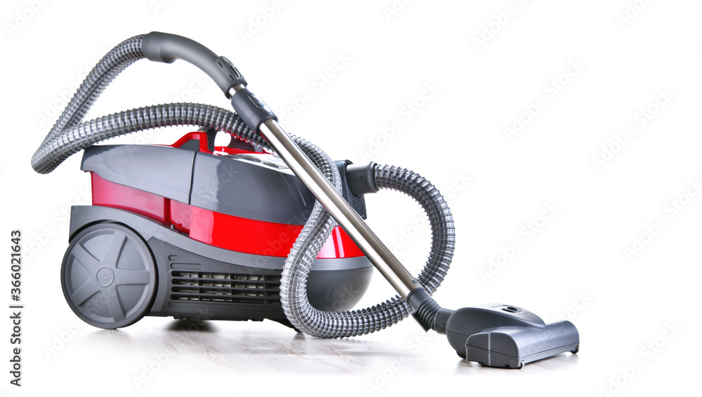 Canister vacuum cleaner for home use isolated on white Canister vacuum cleaner for home use isolated on white