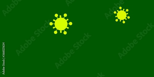 Light green, yellow vector texture with disease symbols.