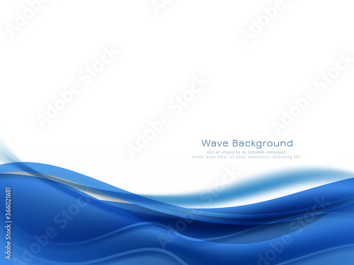 Abstract blue color wave background © Tamarindarts