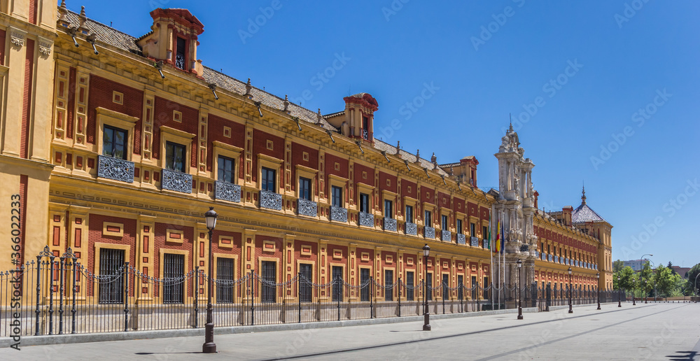 Historic San Telmo Palace in the center of Sevilla, Spain