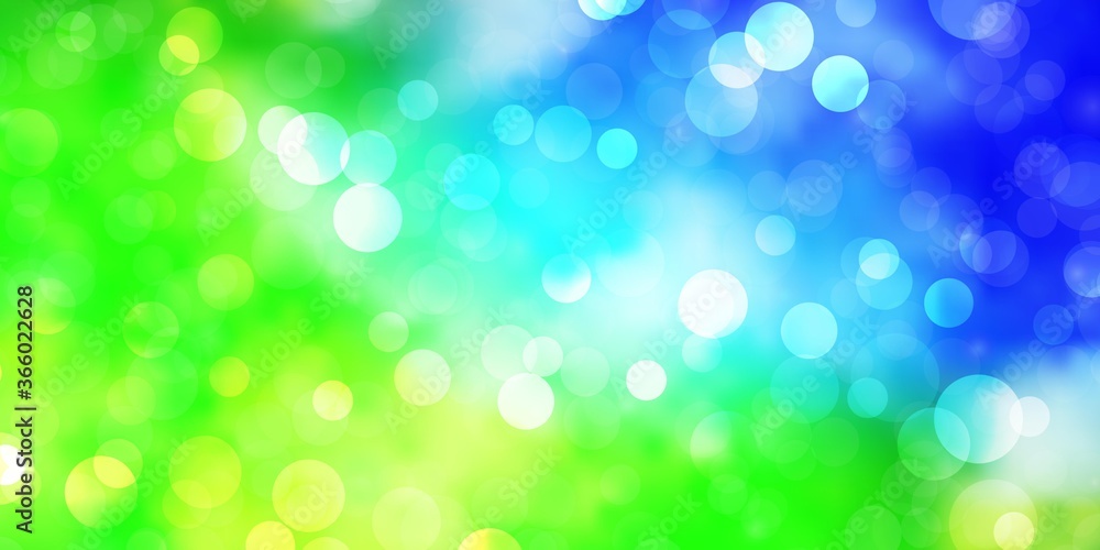 Light Blue, Green vector pattern with circles. Abstract illustration with colorful spots in nature style. Pattern for booklets, leaflets. Light Blue, Green vector pattern with circles. Abstract illustration with colorful spots in nature style. Pattern for booklets, leaflets.