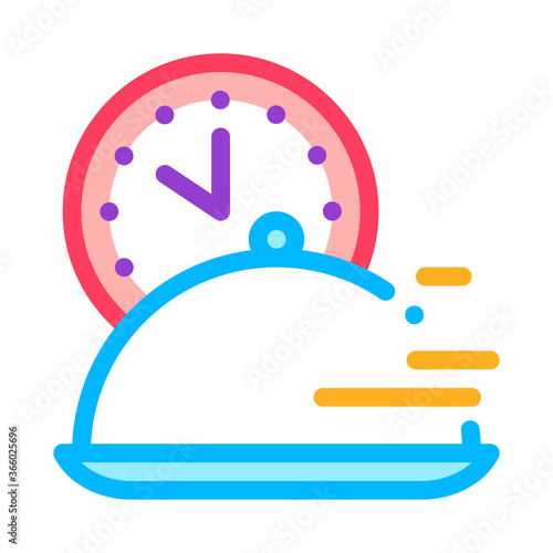fast food delivery icon vector. fast food delivery sign. color symbol illustration