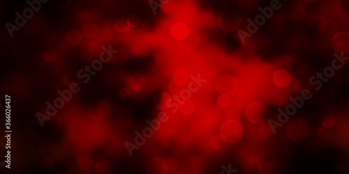 Dark Orange vector texture with disks. Modern abstract illustration with colorful circle shapes. Design for posters, banners.