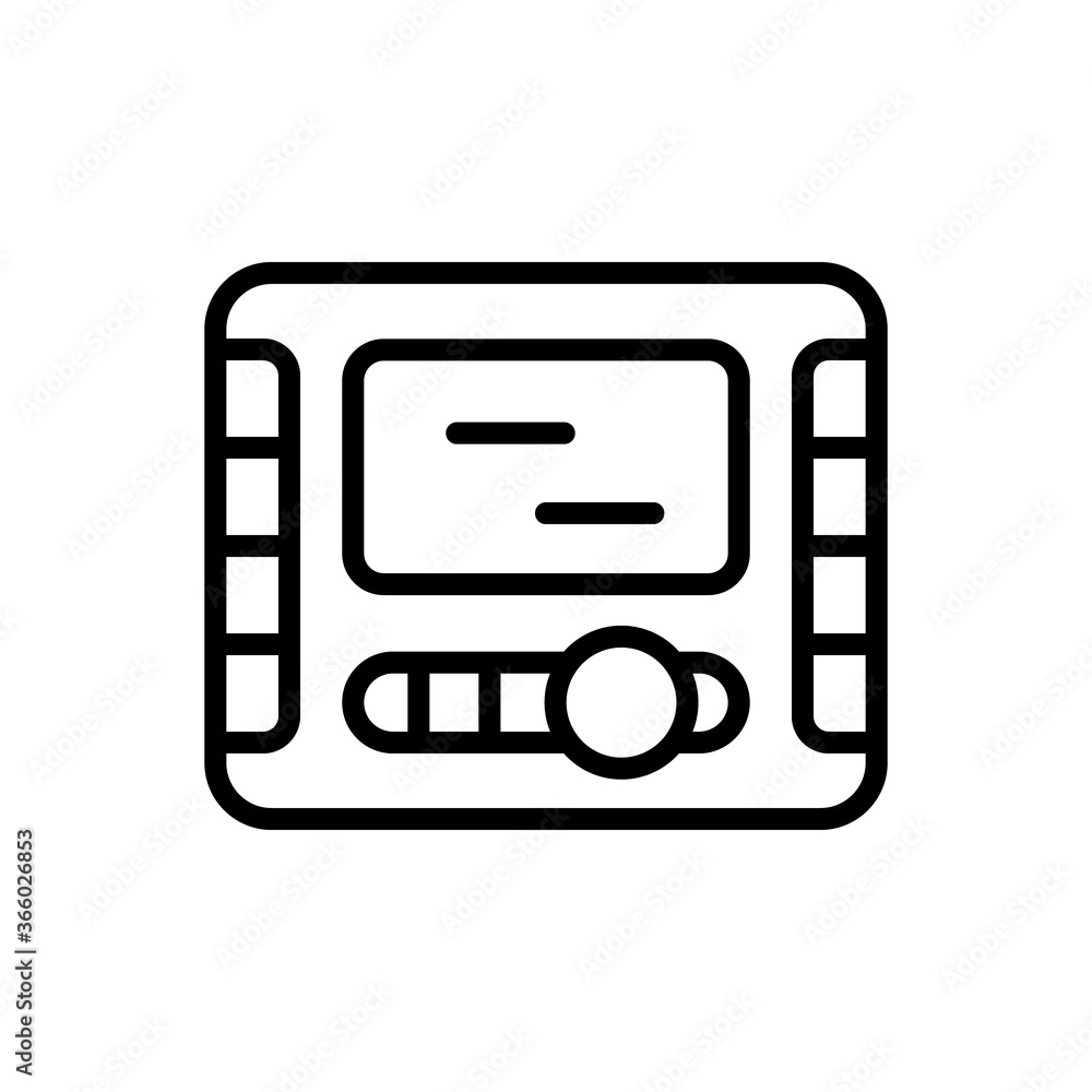 Fototapeta premium Monitor icon. Simple line, outline vector elements of taxi service icons for ui and ux, website or mobile application