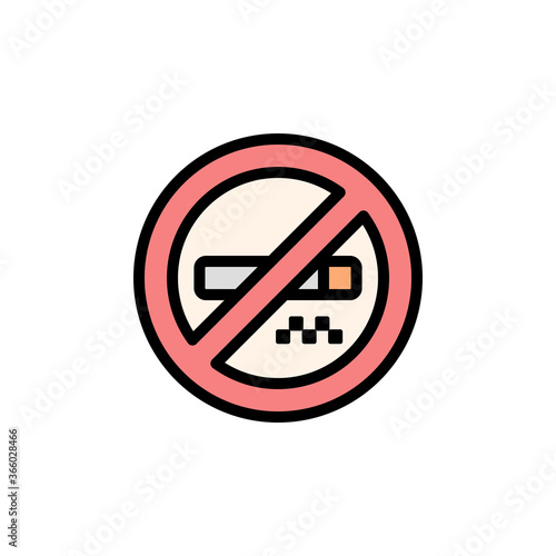 Free Download No smoking icon. Simple color with outline vector elements of taxi service icons for ui and ux, website or mobile application - GFXLoad