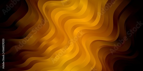 Dark Red, Yellow vector background with bows. Colorful abstract illustration with gradient curves. Pattern for websites, landing pages.