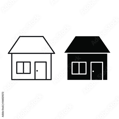home house icon vector set