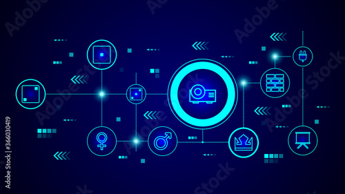 projector icon. From web set