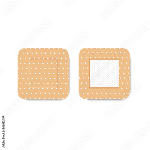 adhesive plaster on a white background