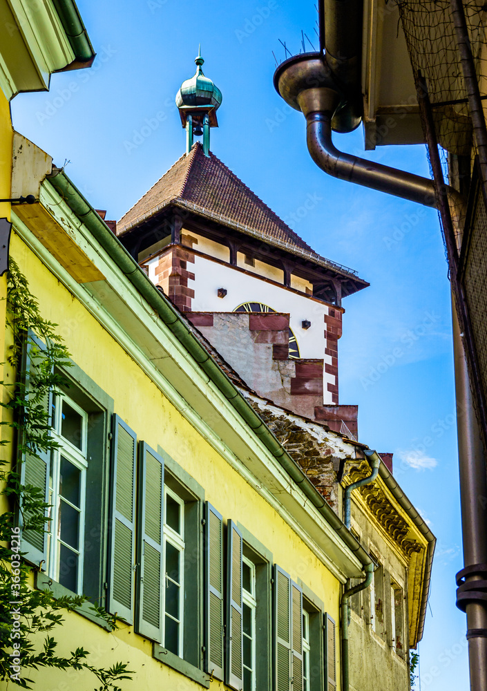 old town of freiburg im breisgau - germany old town of freiburg im breisgau - germany