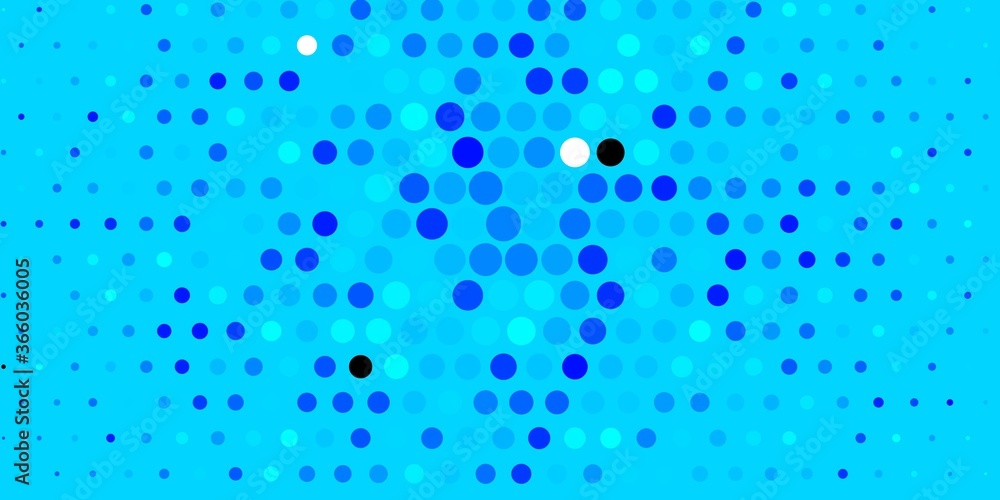 Dark BLUE vector background with spots. Colorful illustration with gradient dots in nature style. Pattern for booklets, leaflets.