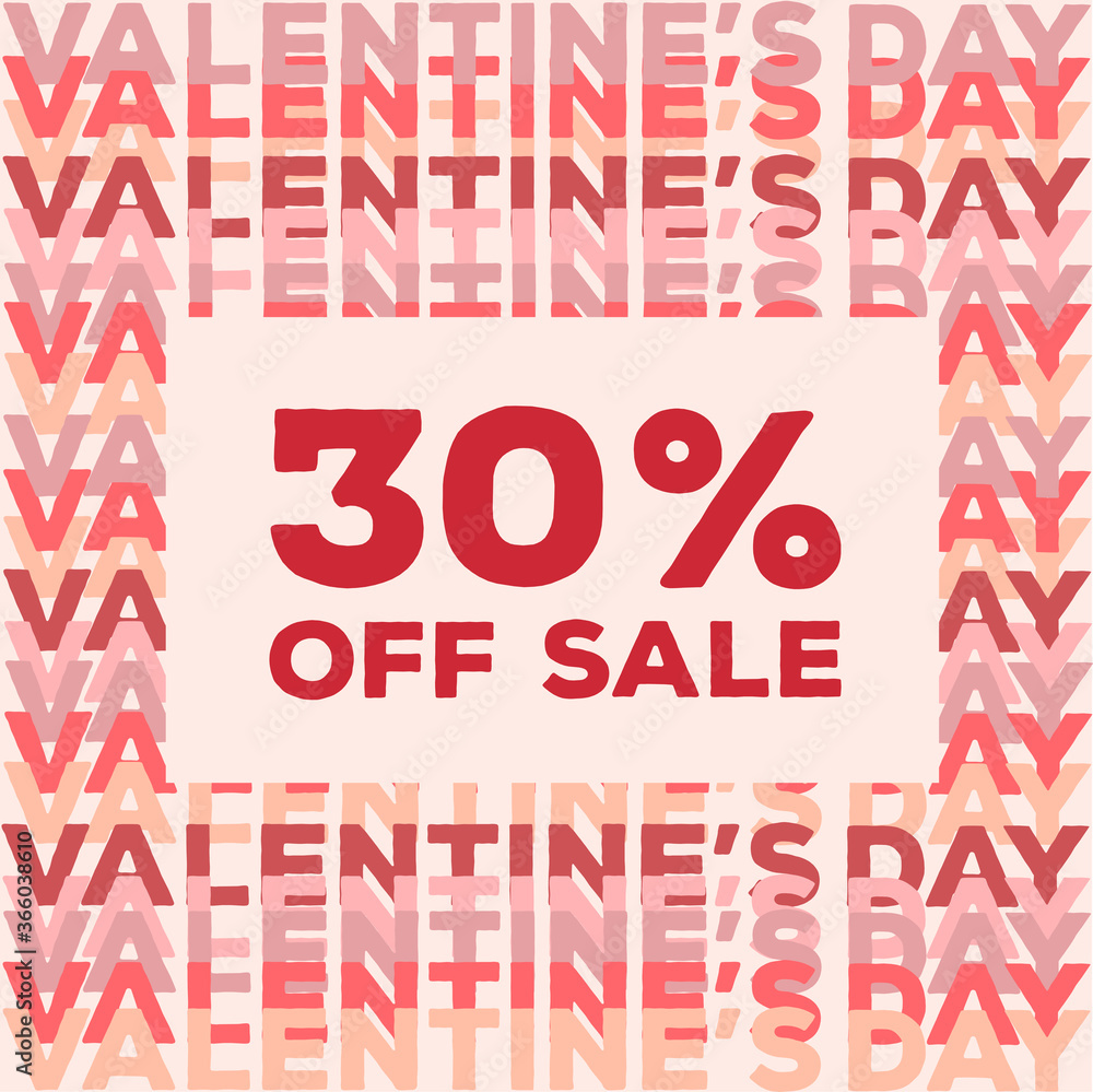 Valentines day 30% off sale