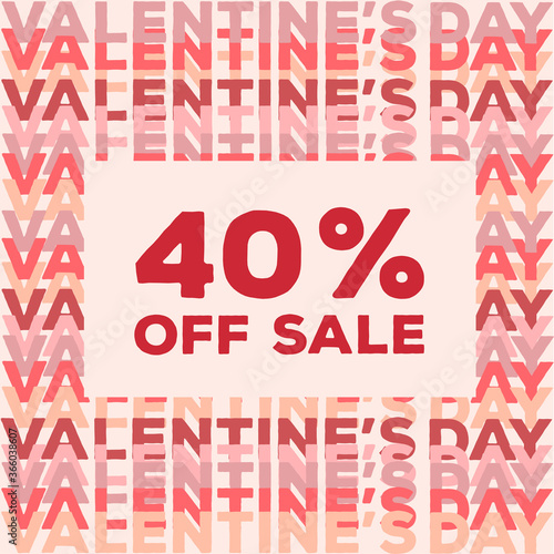 Obraz na płótnie Valentines day 40% off sale w salonie