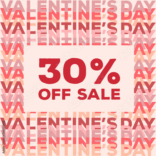 Obraz na płótnie Valentines day 30% off sale w salonie